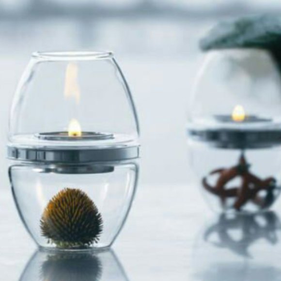 Vintage Herstal Glass Candle Holder 2st. - Picture 2 of 16